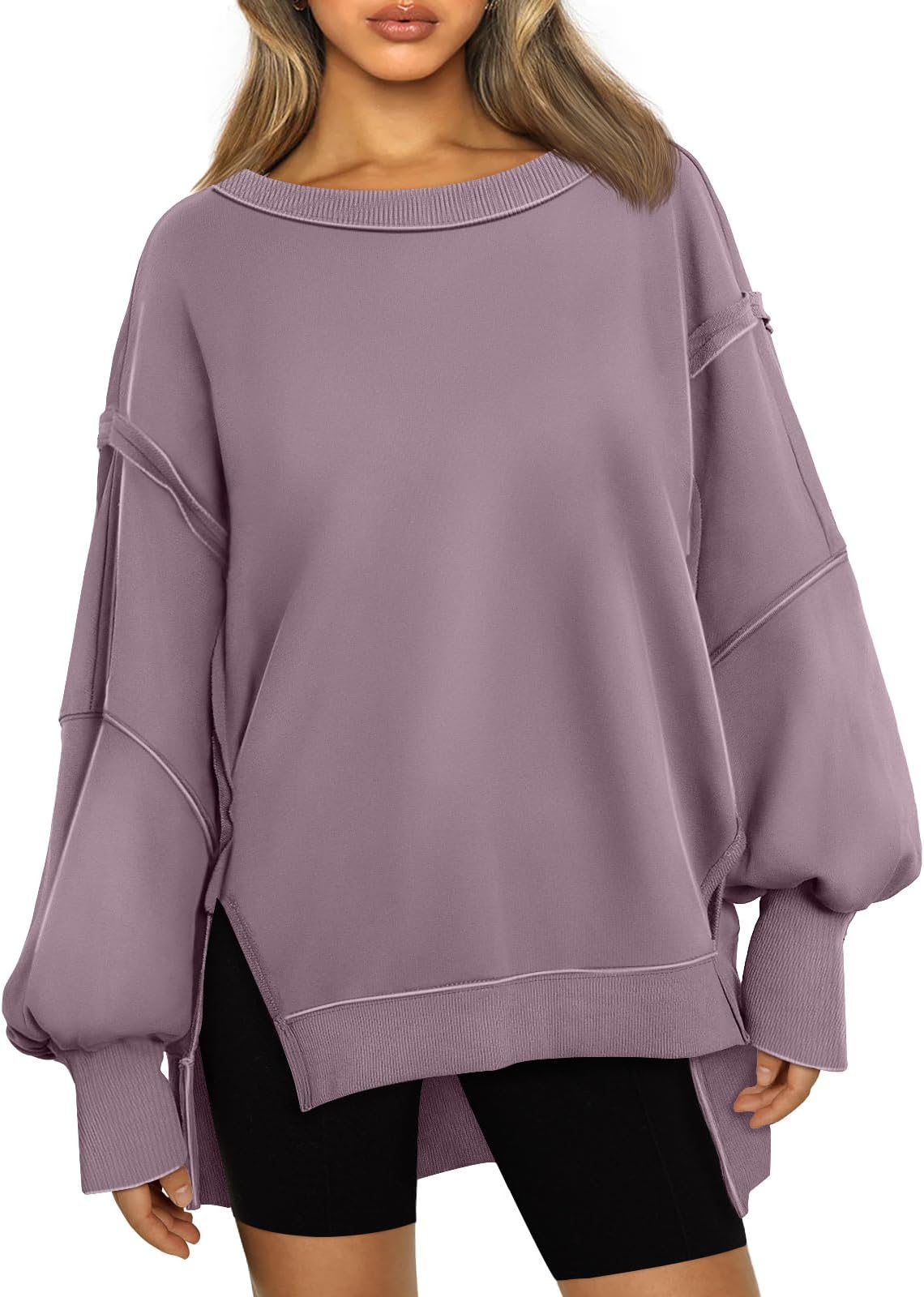 Trendy Queen Womens Oversized Sweatshirts Hoodies Crewneck Shirts Fall Outfits Teen Girls Y2k Winter Clothes