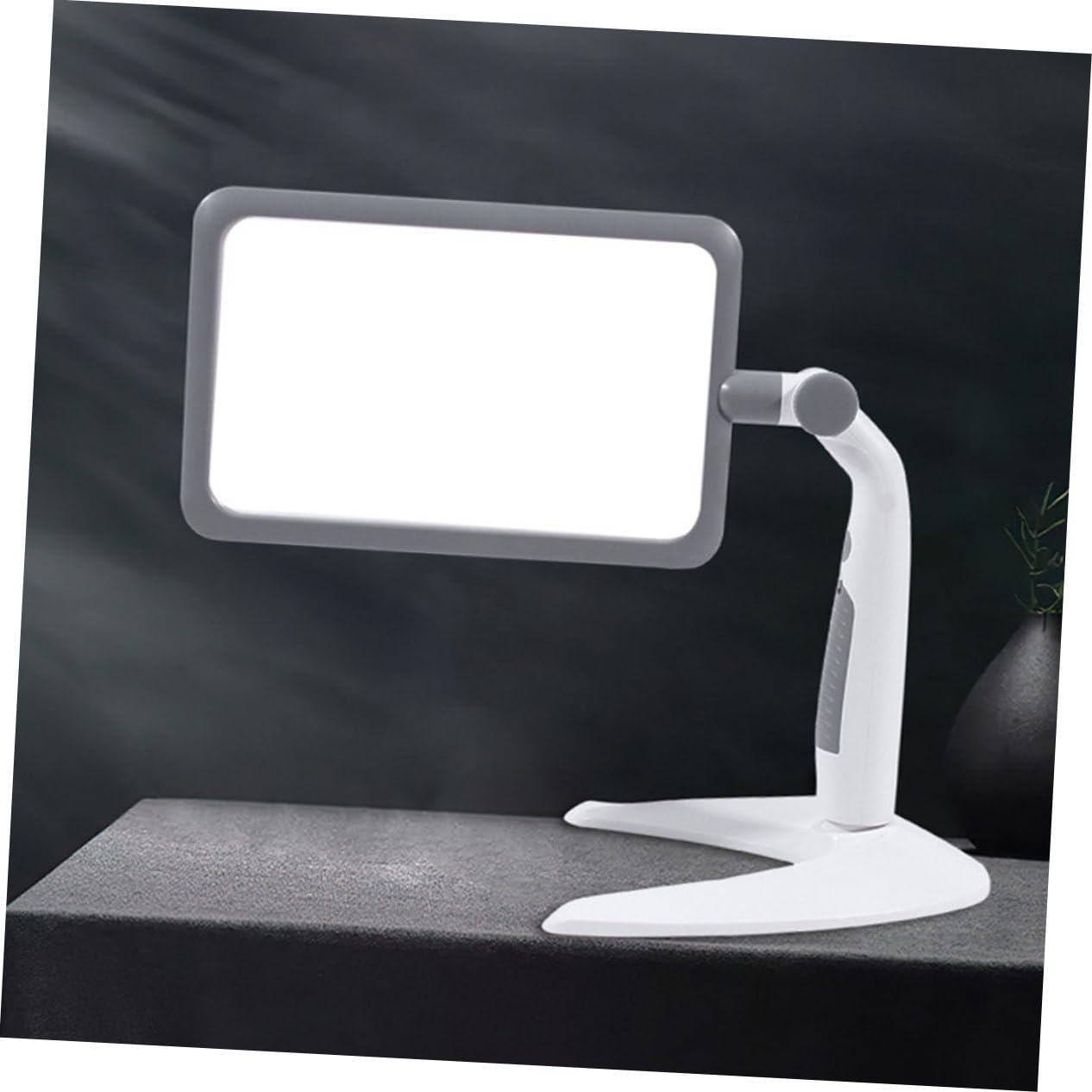 Lupa Luz LED 48 Luces, Aumento 2, 5X, Abs Acrílico | Portátil de Mano y Sobremesa, Luz Fría y Cálida Regulable, para Lectura y Dibujo, 3 Pilas Aaa No Incluidas