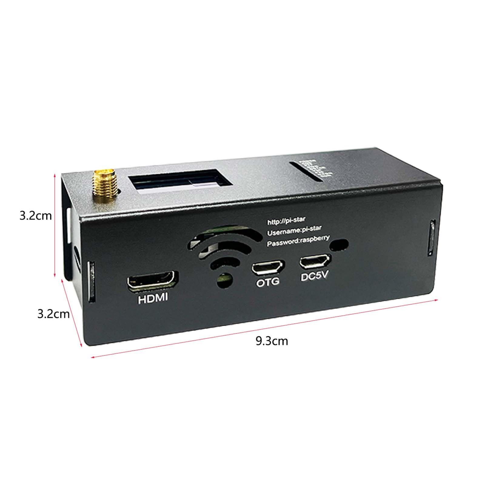 MM100 Upgraded MMDVM Hotspot Ethernet WLAN Port & WiFi DMR D-Star YSF P25 NXDN POCSAG Digital Voice Modem Preloaded Pi-Star 4.2 Aluminum Case Two Colors OLED Screen