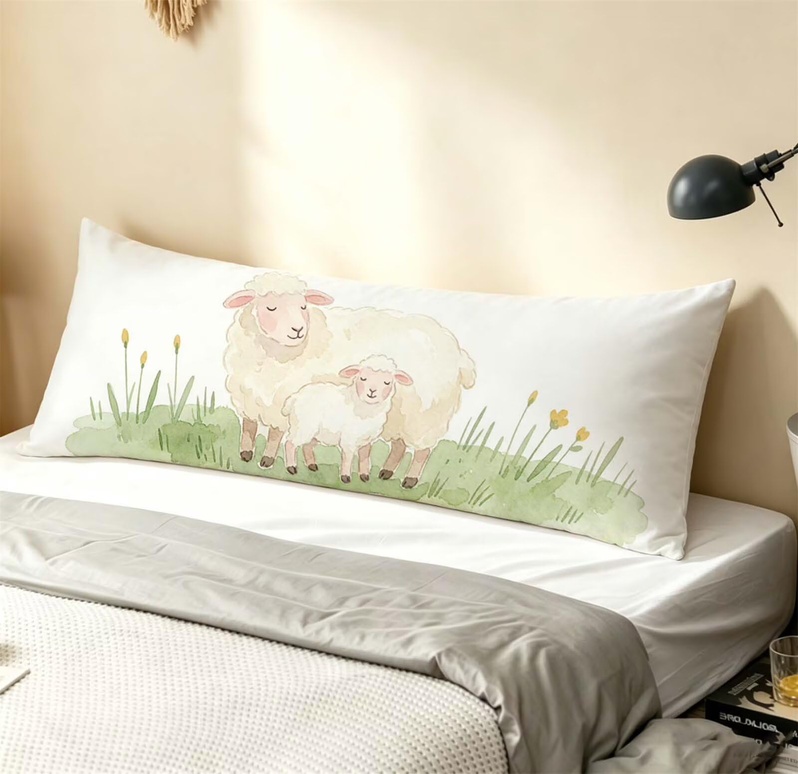 Amore-4 Federe Cuscino Letto 50 x 150 cm, Grande Cuscini per Divano Lino, | Doppia Faccia Stampa, Rosso Fodera per Cuscino Decorativa, con Cerniera, Cuscino per Dormire Sul Fianco j-4