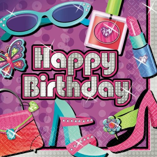 Glitzy Girl Lunch Napkins (16ct)