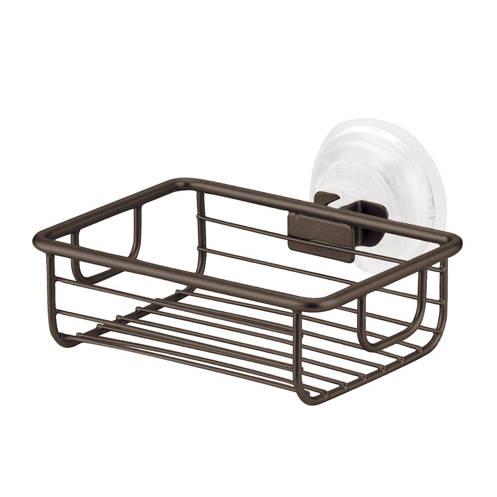 InterDesign Classico Suction Bathroom Shower Caddy Shelves for Shampoo, Conditioner, Soap.
