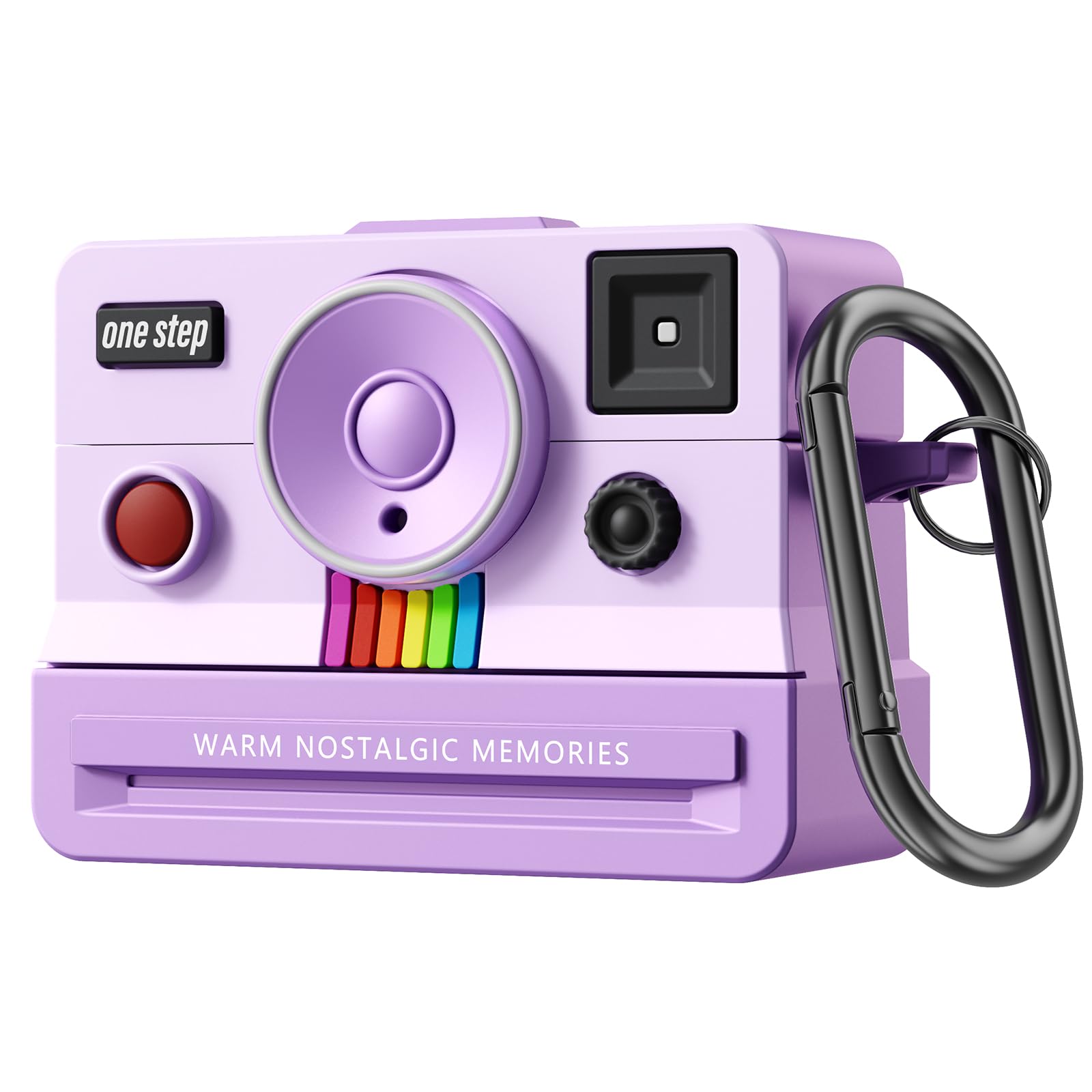 QINGQING Compatible with AirPods Pro 3 Case,2025 Silicone Cover Retro Camera Design Case,Carabiner &amp; Cleaning Kit Included,Shock Resistant,Full Protection for AirPods Pro 3rd Generation