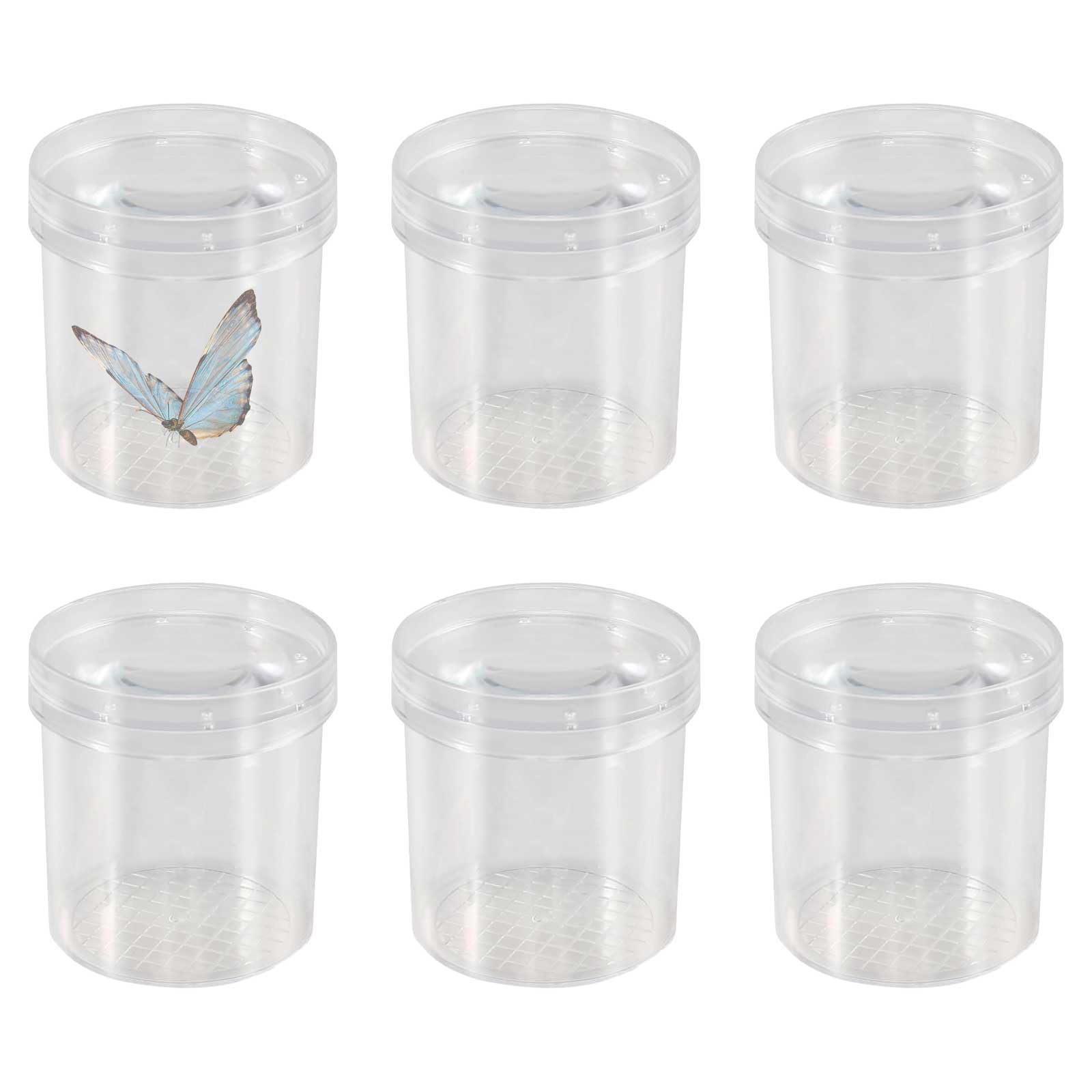 6 Pack Magnifying Insect Container, Clear Insect Observation Box Viewer, Magnifying Bug Viewer Box Bug Collecting Kit, Portable Insect Cage, Catching Tool, for Nature Exploration Bug Collecting