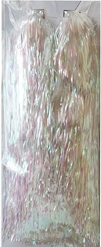 YYCRAFT Icicles Tinsel 3000 Strand, Iridescent Blanco
