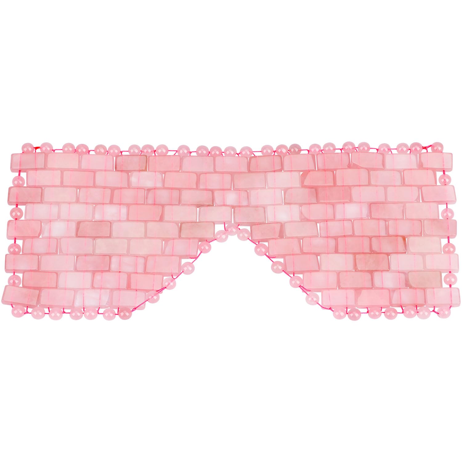 gemshan Masque pour les yeux en jade véritable pierre de jade 100 % naturelle (rose)