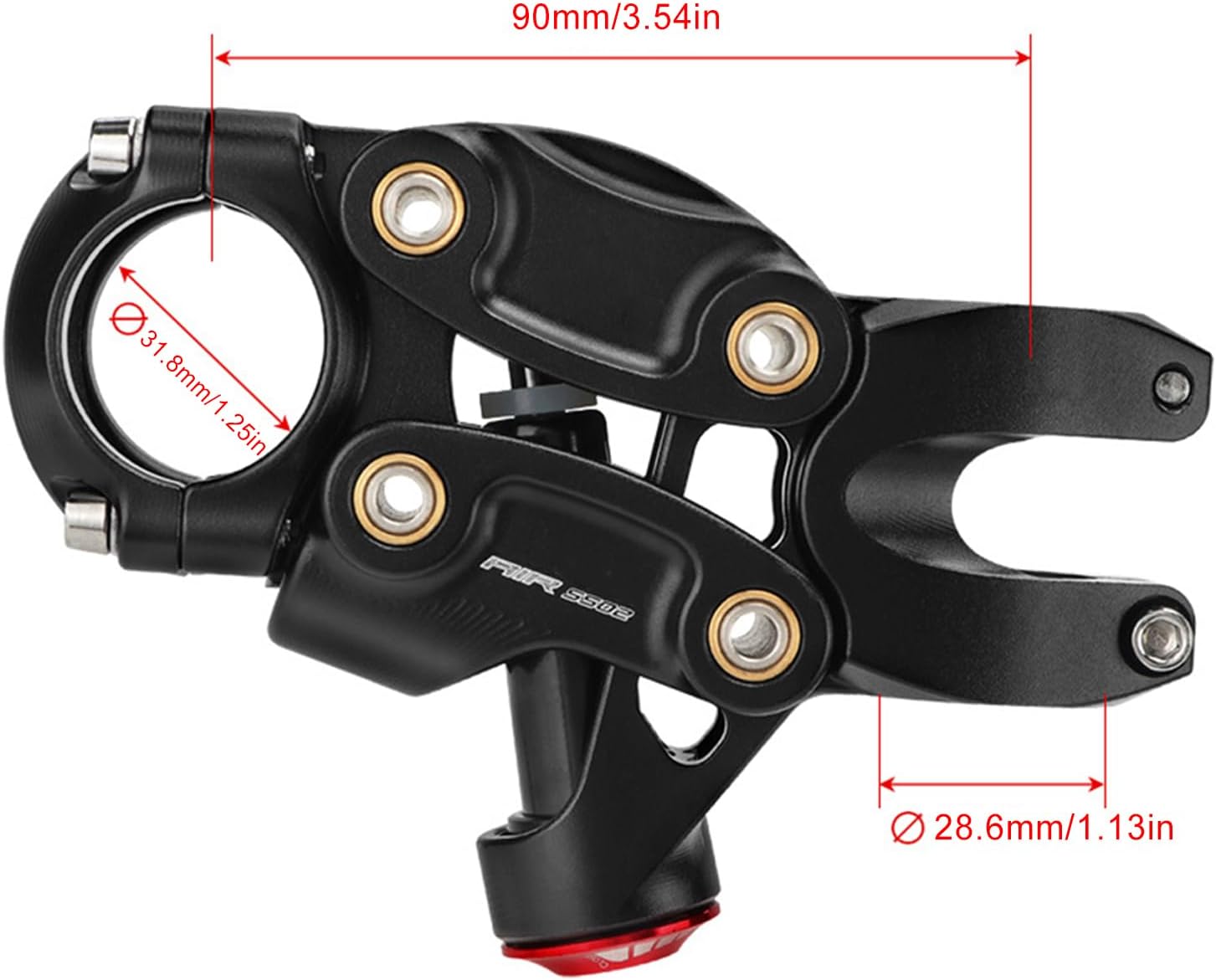 マウンテンバイクショックスプリングアブソーバーサスペンションステム、ハンドルバーステムライザー、ハンドルバーライザー、1.25インチ