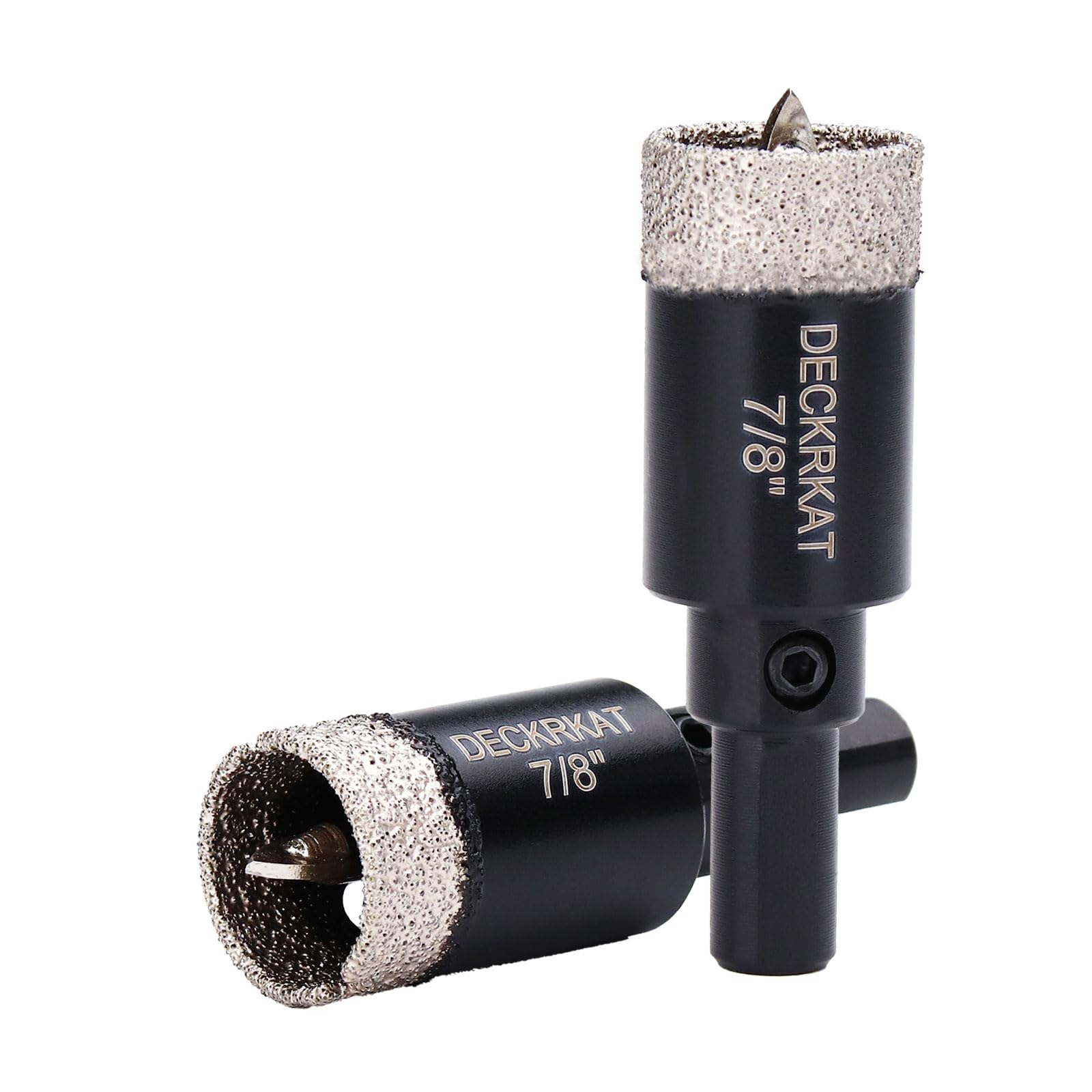 7/8 Inch Diamond Hole-Saw Bits with Pilot Drill Bit - 2pc 7/8" Diamond Tipped Tile Hole Saws with Guiding Bit Accurate Drilling for Porcelain Tile