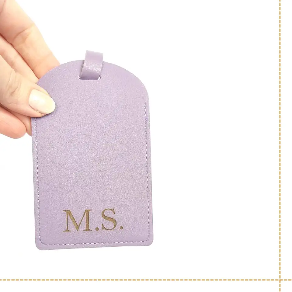 Identificador de Bagagem Personalizado, Tag de Mala de Viagem (Lilás)