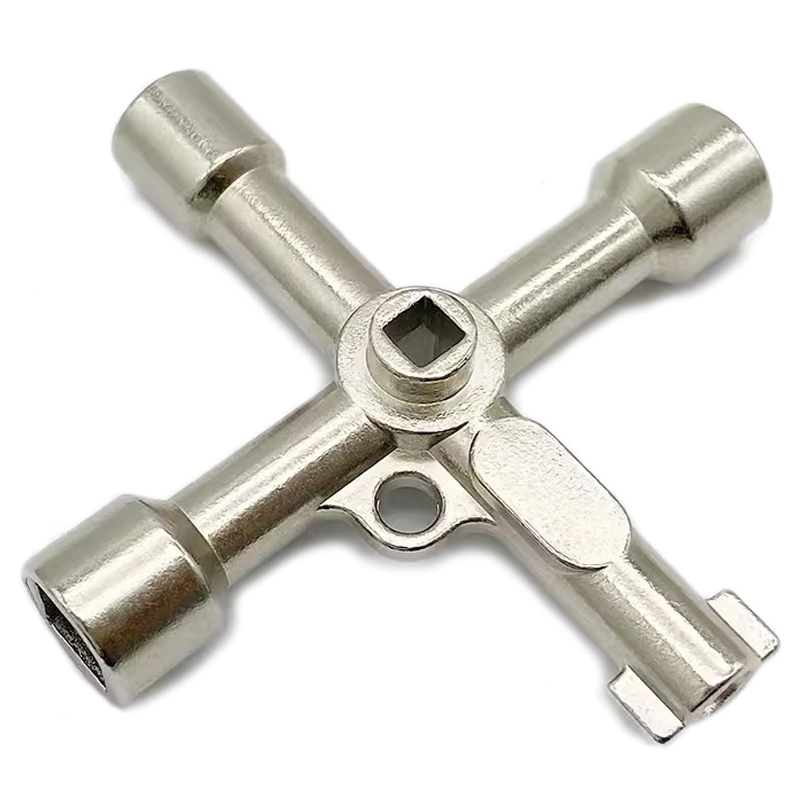 Vandomrise 4 Wege Multifunktionsschlüssel, Multifunktionale Cross Key, Universal Vierkantschlüssel, Dreikantschlüssel, Universal Schaltschrank Schlüssel für Elektrische Wasser Gas Meter Box