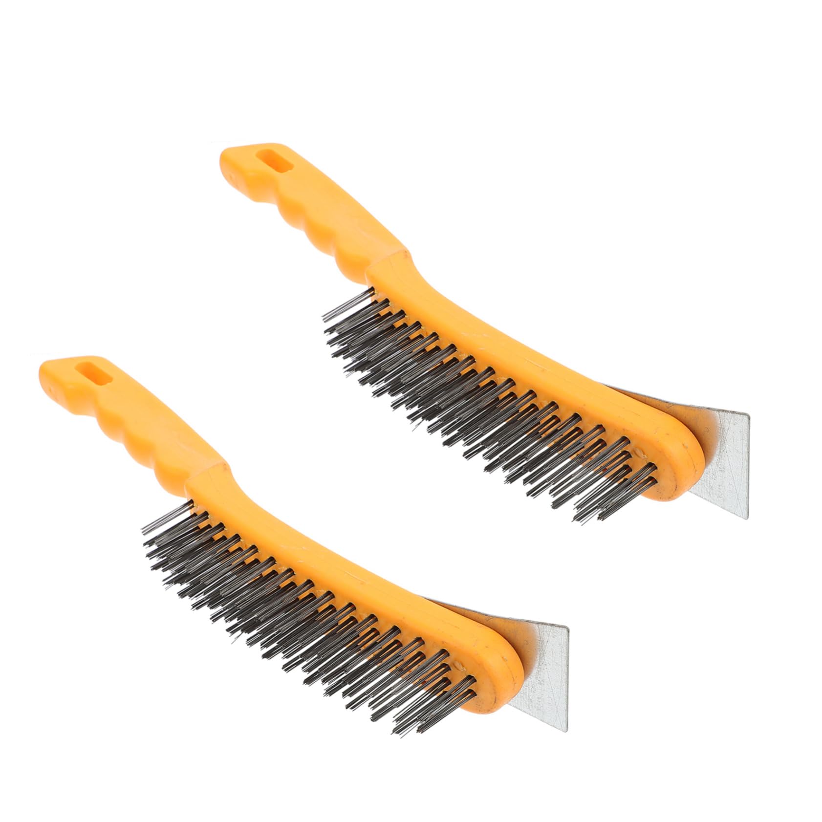Cabilock 2pcs Rust Removal Wire Brush Set for Drill Steel Dish Scrubber Wire Brush for Masonry Cleaning
