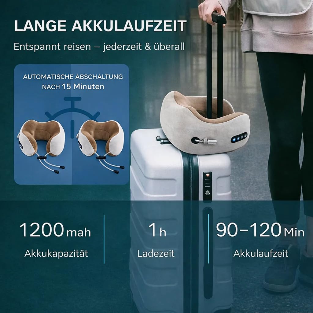 Mediventa NeckFlow gegen Nackenschmerzen – Elektrisches Massage Nackenkissen mit Wärme(x1)