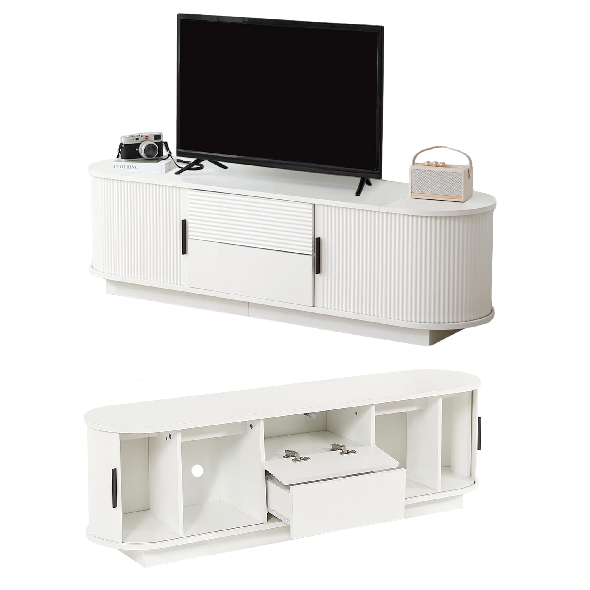 Amazon｜OSLEEP テレビ台 ローボード 木製 引出し収納 引き戸 TV台 TV
