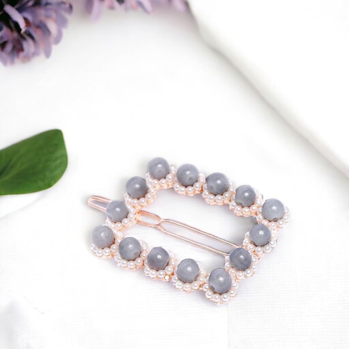 AccessHer Rose Gold Plated Stunning Rhinestones and Pearls Studed Rectangle Shape Metallic Hair Pin/Hair Clip/Bumpit Hair Pin for Kids and Girls (B0CTF58B5H) Amazon Price History, Amazon Price Tracker