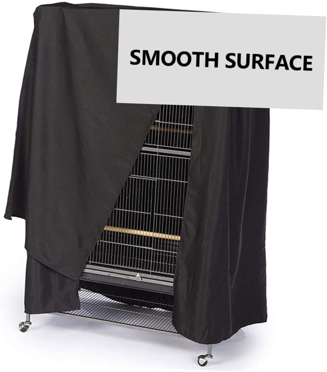 Bird Cage Cover Waterproof Protective Dustproof Black Birdcage Cover with Light-Blocking Fabric for Pet Birdcage Protection and Indoor Use