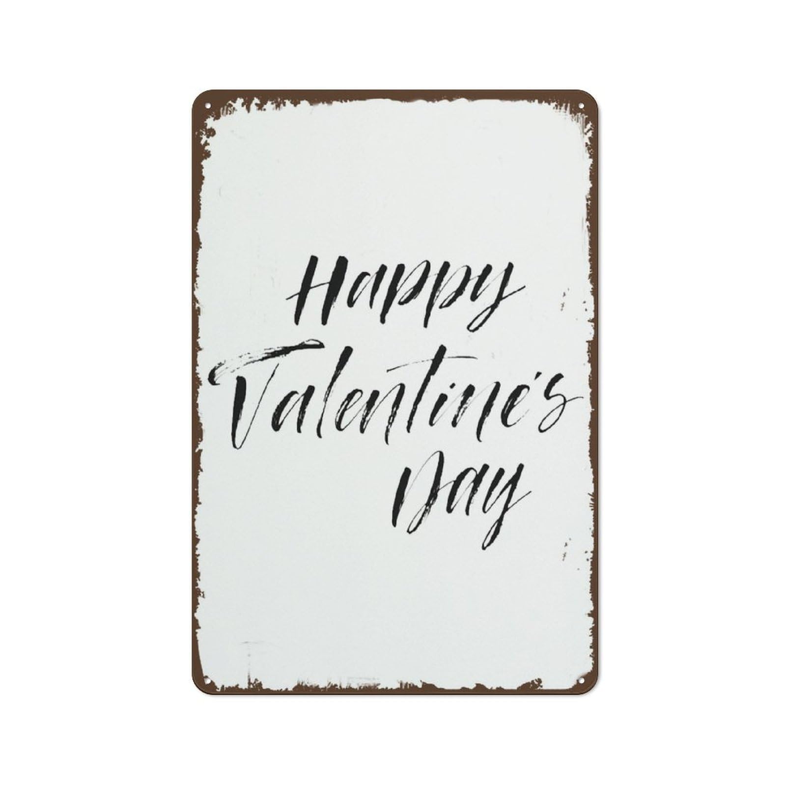 rayprint Happy Valentine's Day Porcelain Latte Funny Gift Vintage Metal Tin Sign Happy Valentine's Day Decorations Door Sign Funny Novelty Rustic Farmhouse Garden Home Decor Wall Art Tin Signs 8"x12"
