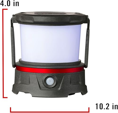 Miniatura 14 de Coast EAL10R Linterna de camping de emergencia recargable de 500 lúmenes con modo intermitente rojo, mosquetón, difusor, mango plegable, modo bajo