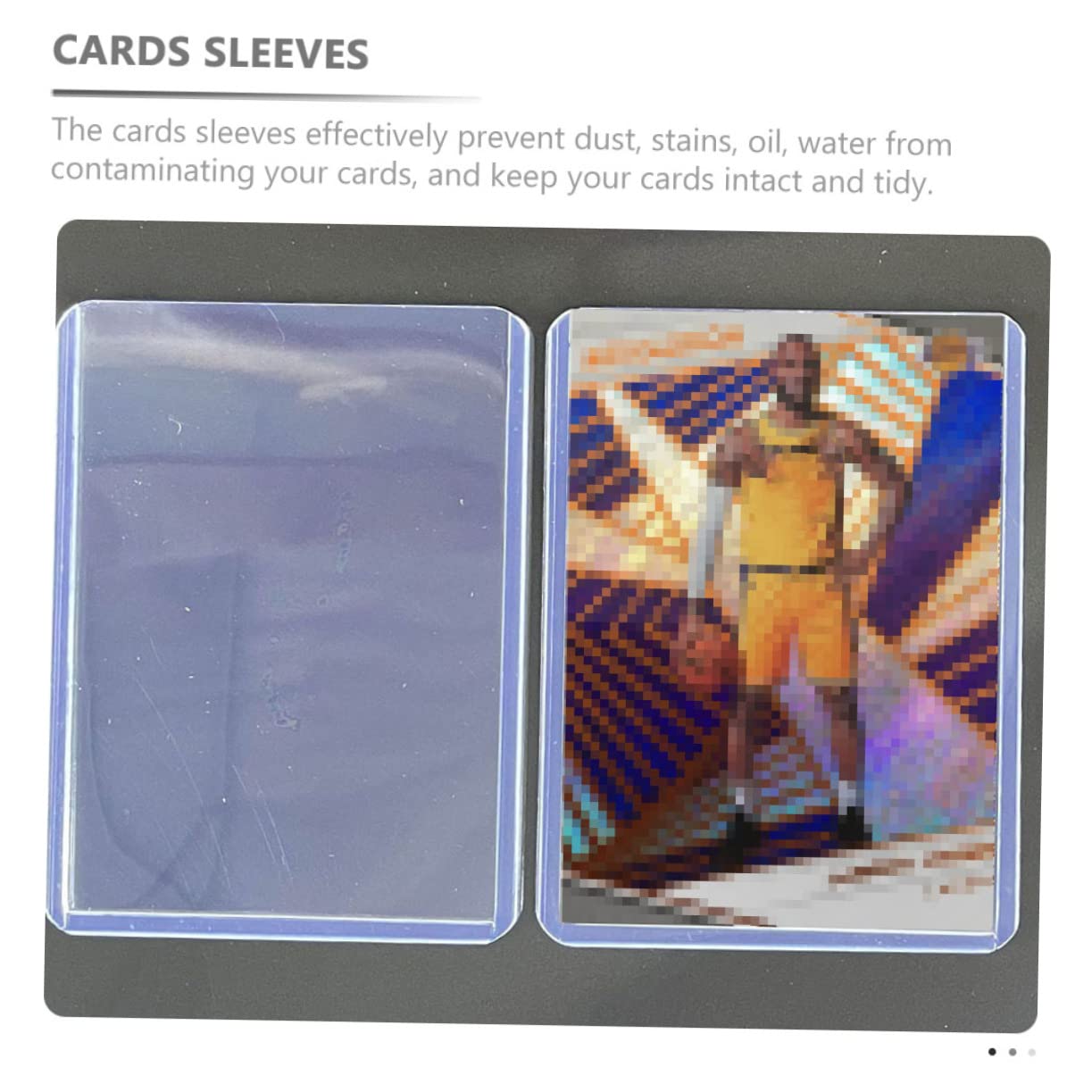 Abaodam Bustine Protettive Grandi 100 Pezzi per Carte da Gioco Custodie per Carte in Pvc Trasparente Resistenti All'abrasione e Robuste per Collezionisti e Giochi