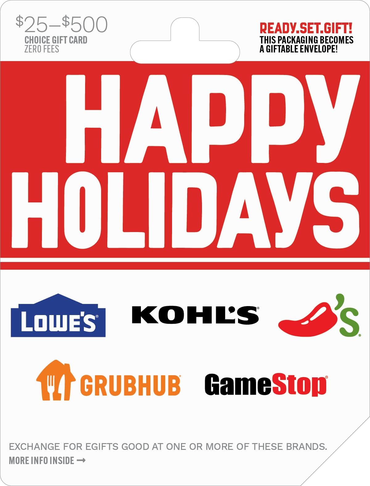 Happy Holidays Physical Gift Card - $100