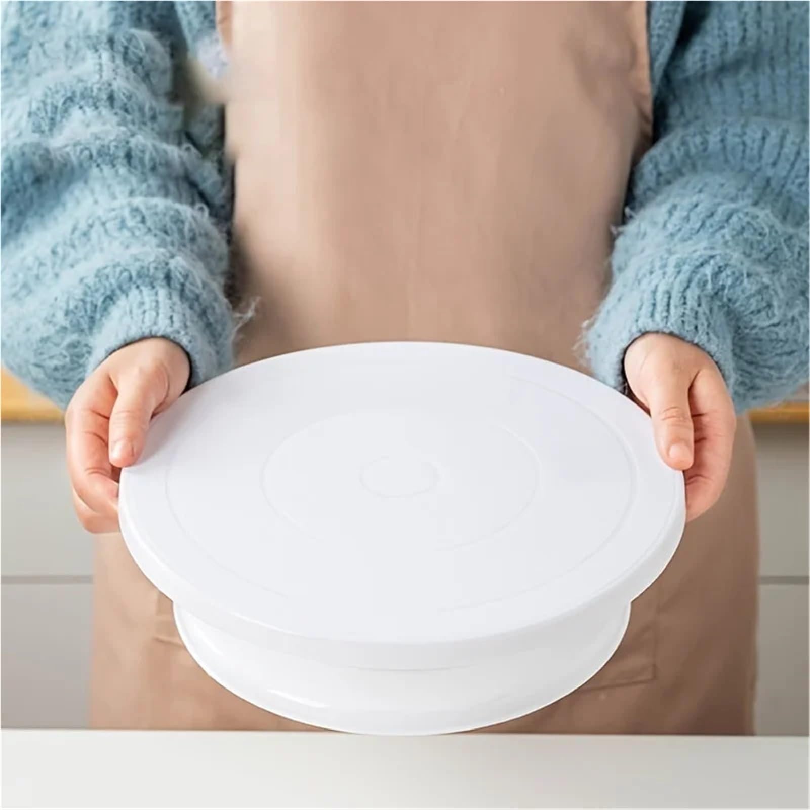 Kit De DecoracióN De Tartas Base giratoria Redonda de plástico Blanco for Decorar Pasteles. Herramientas for Principiantes y Profesionales. Accesorios Utensilios repostería para Tartas(71pcs)