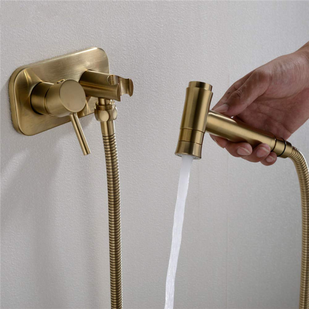 HandhelBrass Bidet Spray Set Hot & ColWater Pannolino Doccia Kit Bagno Jet Doccia Spruzzatore Nero h per una facile pulizia e igiene