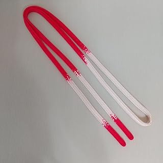 帯締め 正絹 ピンク系の2色 日本舞踊 訪問着 付下げ 小紋 K