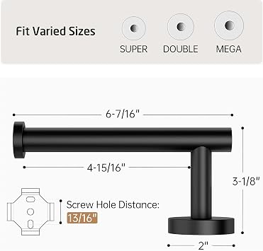 Toilet Paper Holder SUS304 Stainless Steel Bathroom Toilet Paper Roll Holder Toilet Paper Dispenser Wall Mount Matte Black