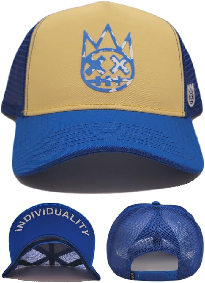 Cult of Individuality New Primary Clean 2 Tone Mesh Gray Black Era Snapback Hat, Blue