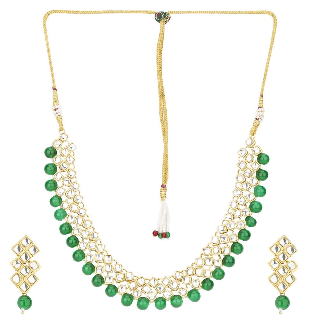 Jewels Galaxy Designer Kundan & Pearl Gold Plated Jewellery Set for Women/Girls (Design 8) (CT-NCKK-44135) (B085HBR18X) Amazon Price History, Amazon Price Tracker
