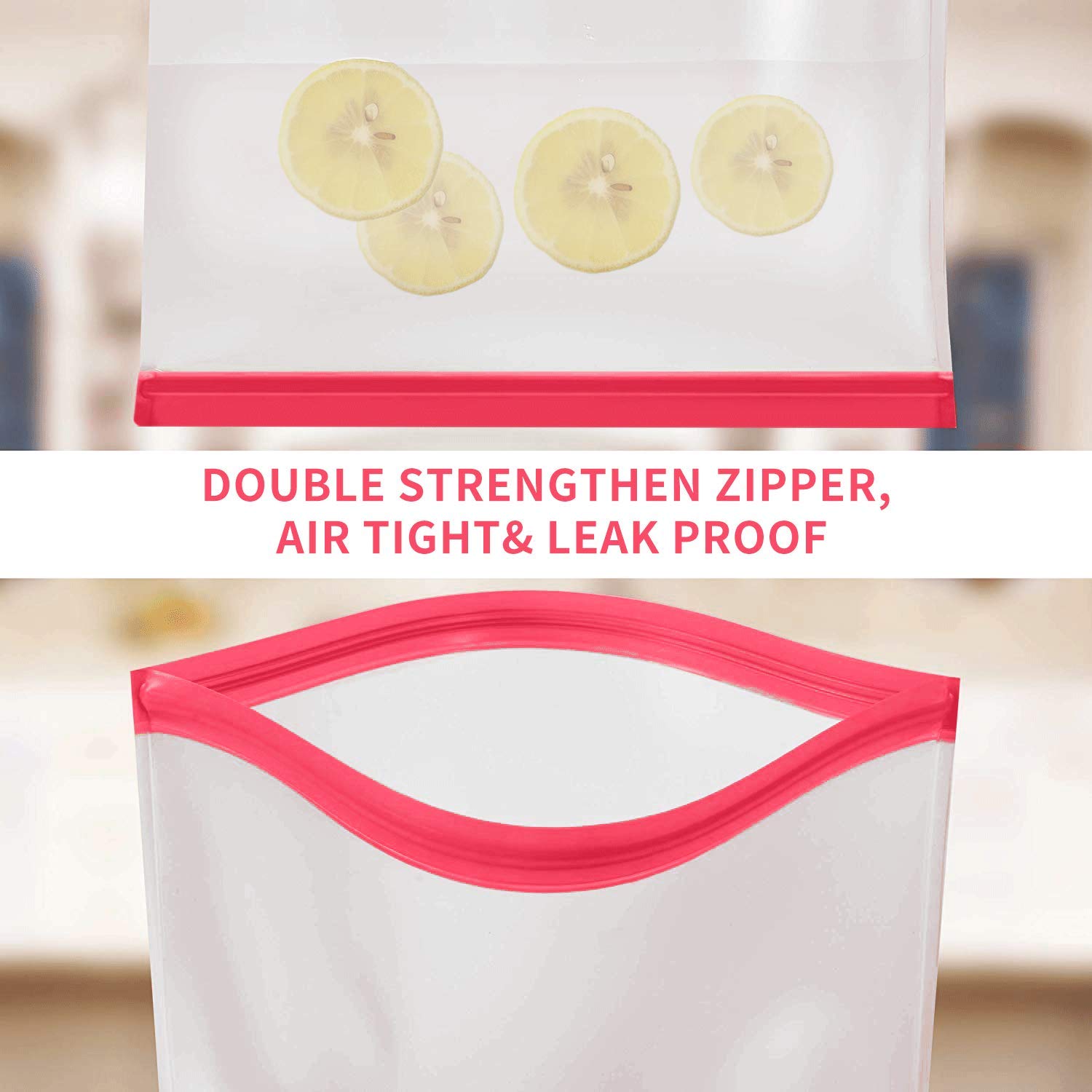 Bukins Lot De 2 Sacs à Sandwich Et Collation Réutilisables, Pour Le Déjeuner Scolaire Des