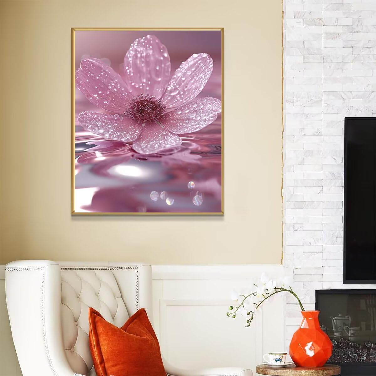 Dipingere con i Numeri Fiore, Paint by Numbers Adulti Pianta, Fai da te Creativi Adulti Quadri da Dipingere Numerati Kit per Decorazione Della Parete di Casa, Regalo 80x110 cm Senza Cornice 49-3