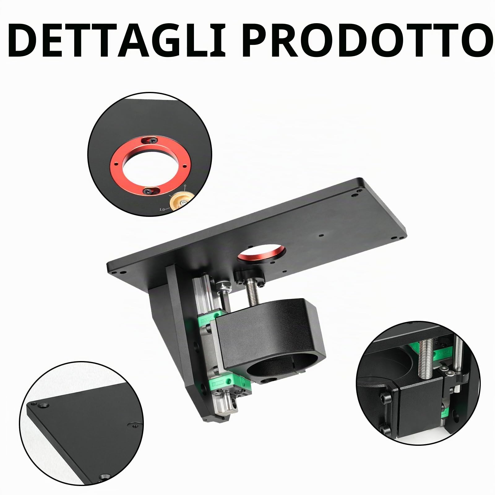 Piastre Inserto Banco Fresa Set, Piastra Di Inserimento Del Tavolo Del Router, Router Ascensore, Tavolo di Sollevamento, Router Lift Trimming Machine Invertito Tavolo
