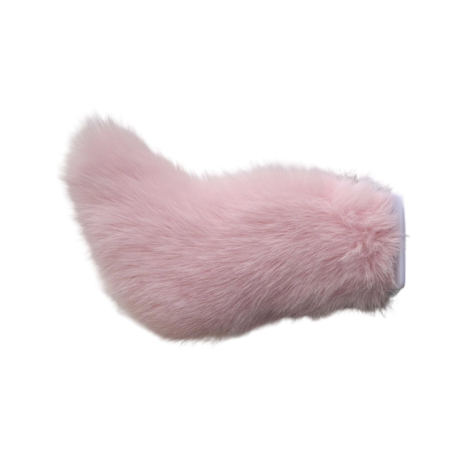 sugerou Furry Car Tail Decoration with Remote Control - Swinging Motion, Easy Install Adhesive Buckle, Removable Soft Faux Fur Car Accessory for Anime Cosplay, 30cm, Rechargeable, USB J