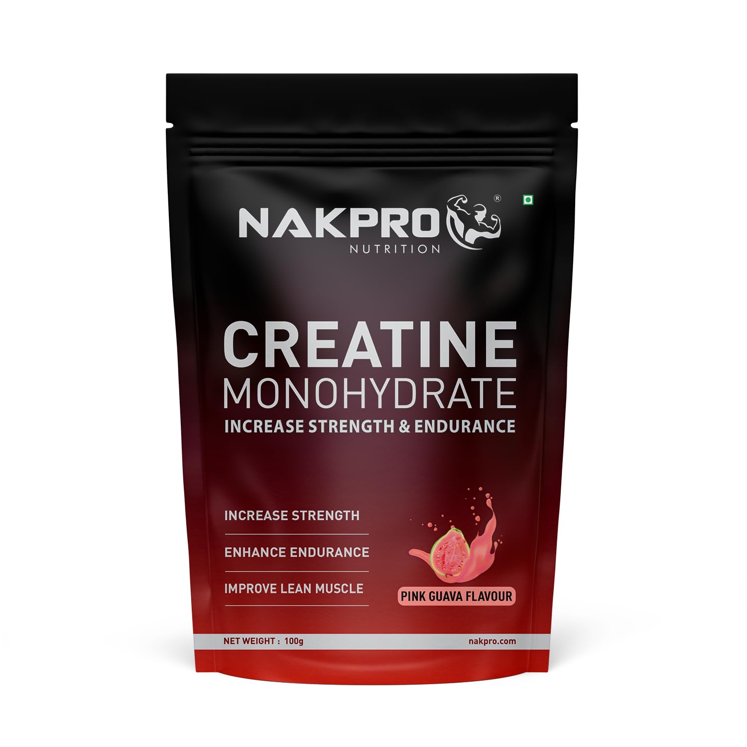 NAKPRO Micronised Creatine Monohydrate Powder (100g, Pink Guava) | 3g Creatine/Serving | Trustified Certified for Accuracy & Purity | Rapid Absorption Pre/Post Workout Supplement for Muscle Repair & Recovery | Supports Athletic Performance (B0CWVCZH5B) Amazon Price History, Amazon Price Tracker