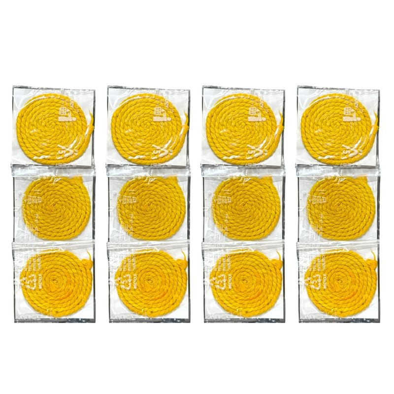 Akhand Diya Wicks for Pooja | Long Batti for Akhand Jyot |Pack of 12,Yellow | Diya Batti for Oil Lamp | Twisted Cotton Wick for Diya | Vattulu for Puja | Akhand Jyothi Diya Batti | Lambi Batti-image-17