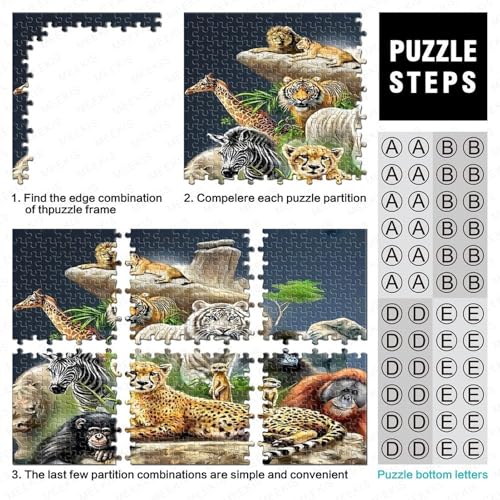 Puzzle de 1000 piezas de la selva para adultos, un regalo original de decoración para el hogar 4
