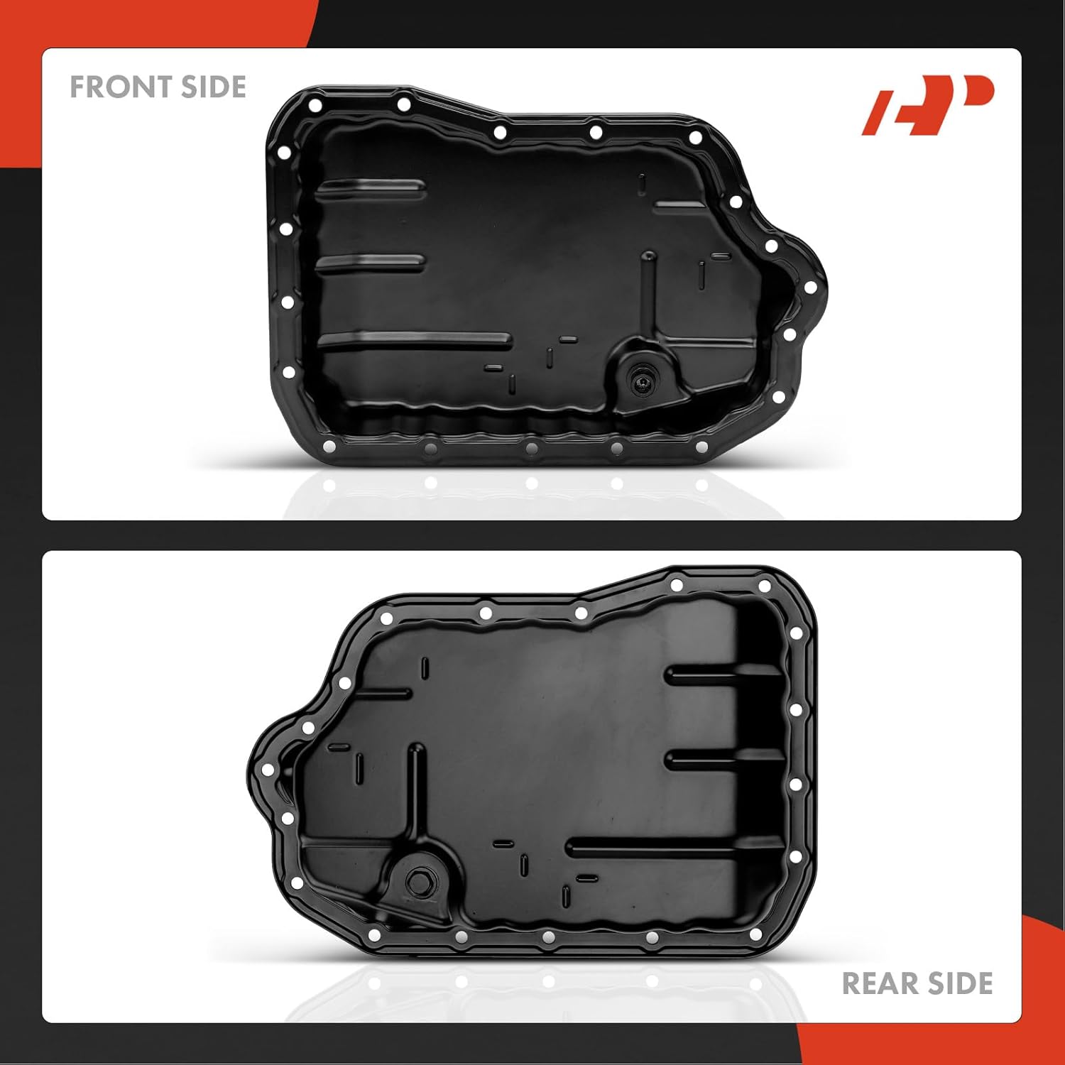 A-Premium Transmission Oil Pan with Drain Plug Compatible with Toyota Camry 2010-2013, Highlander 2009-2010 2014-2018, RAV4 2013-2018, Venza 2009-2015, 2.5L 2.7L