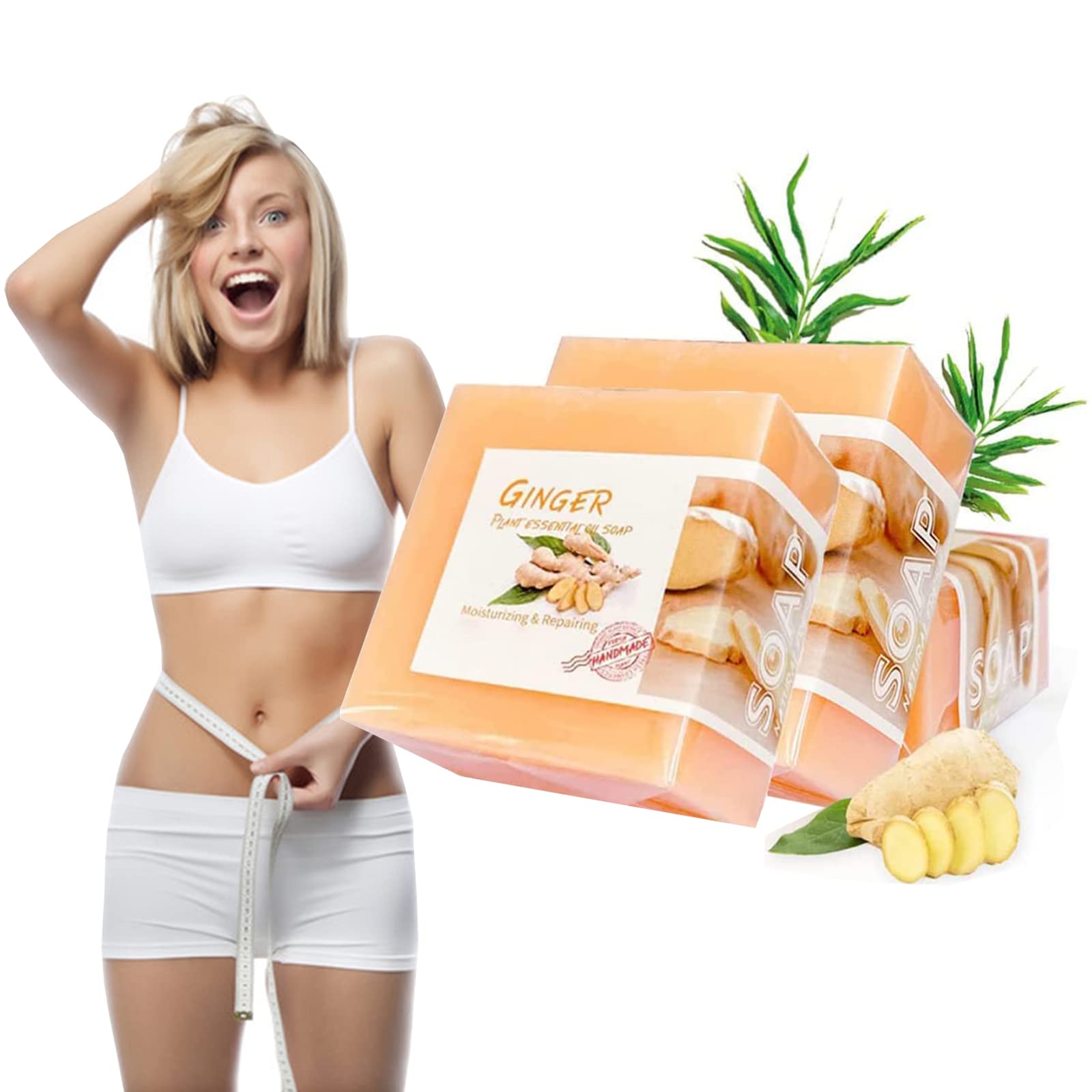 Shxiuminy 2Pcs Ginger Soap