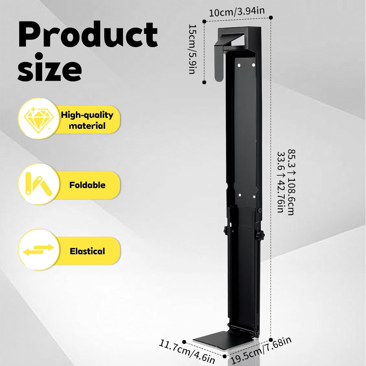 Wall Mount Golf Bag Stand Storage Rack，Upgraded Foldable ，Anti-Slip, Highly Adjustable in Freedom，Golf Bag Wall Rack is Suitable for Homes, Clubs, Training Grounds