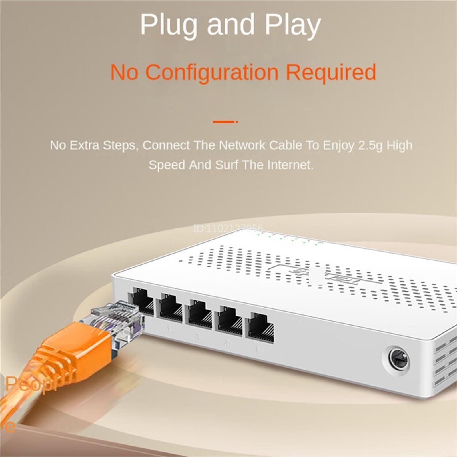 Switch Ethernet 2.5GbE 2.5GBASE-T 5 porte 2.5G RJ45 Fanless Plug and Play Switch di rete Desktop Hub Internet Splitter (Aggiungi spina UE)