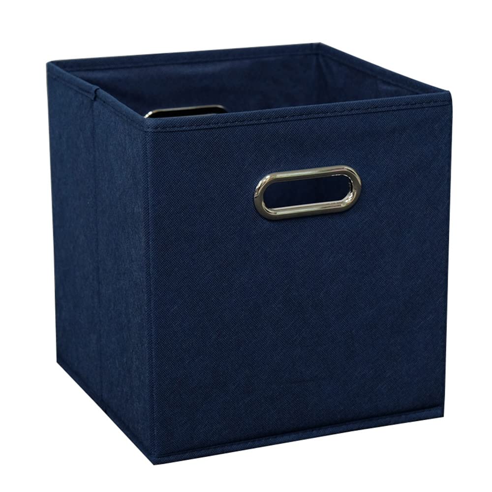 ETRGFTHU Clothes Storage Box Household Non-woven Finishing Large Capacity Foldable Under-bed Sundries Storage Wardrobe Storage Basket(Blue)