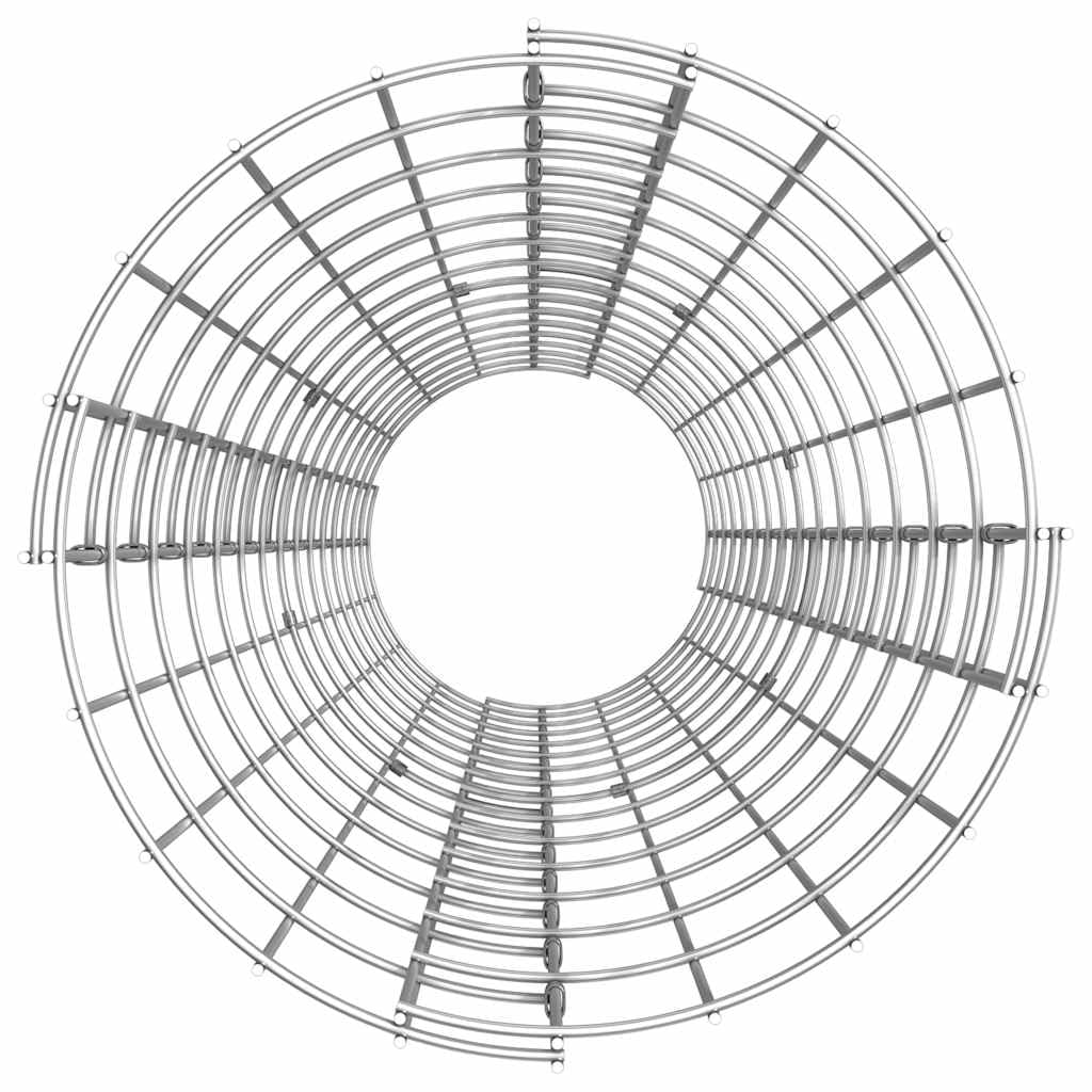 Gabionen-Säule Rund Verzinkter Stahl Ø30x150 cm Maschendraht Zaunelement Sichtschutz Gartenzaun Metall Terrasse Balkon Begrenzung Bausatz