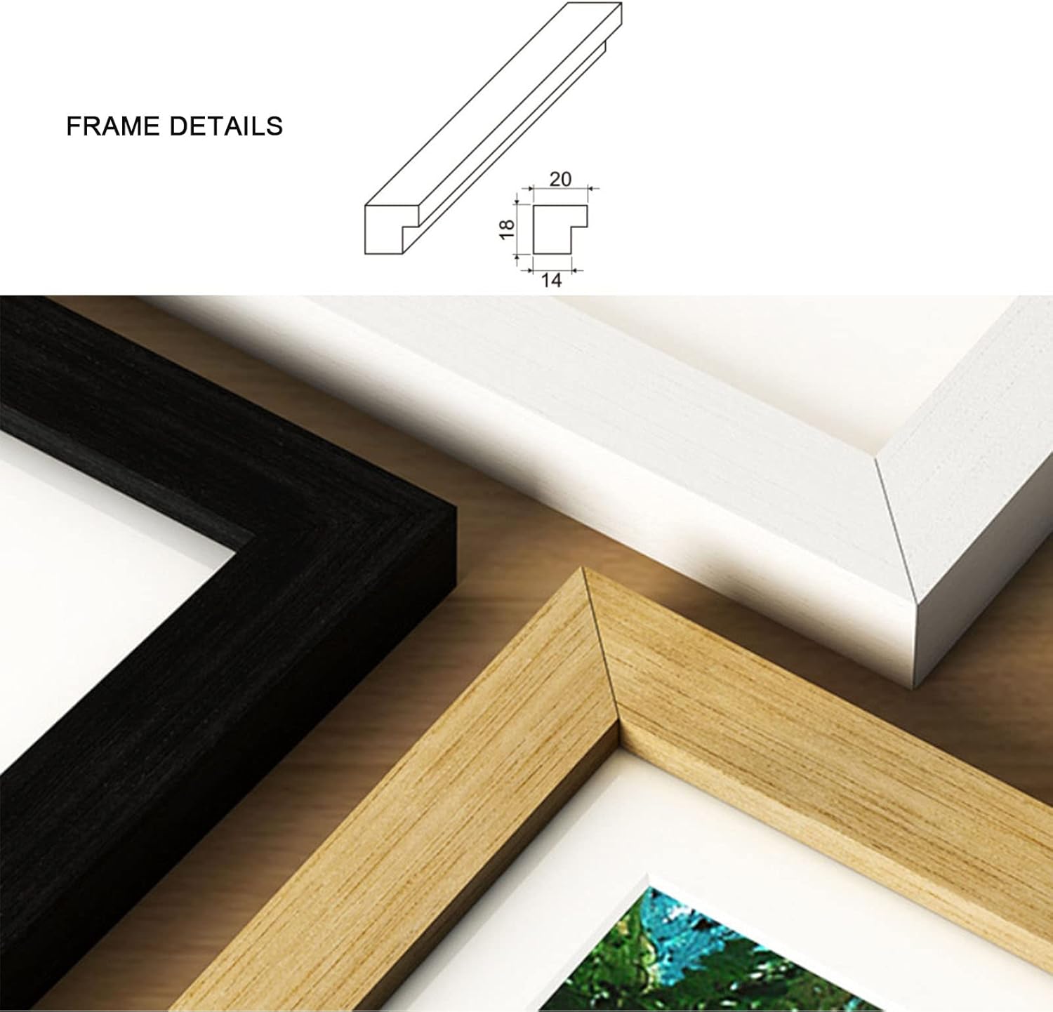 12x12 inch Collage Gallery Photo Frame Openings Nine 2.8x2.8 Wide Molding Square Black Multi Photo Frame with White Mat Picture Frame Wall Frame Art (Black)