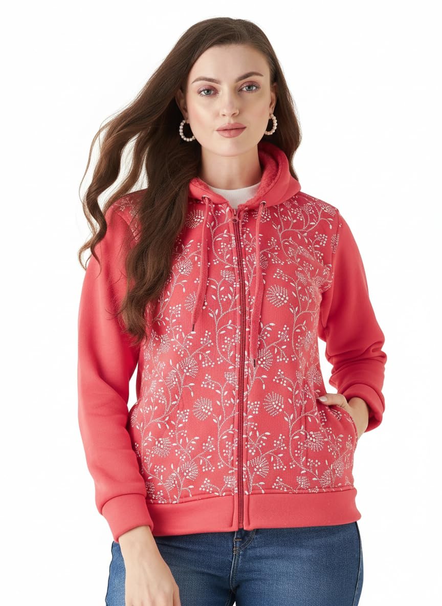 pivl Women Printed Winter Wear Hooded Casual Jacket-picture-54