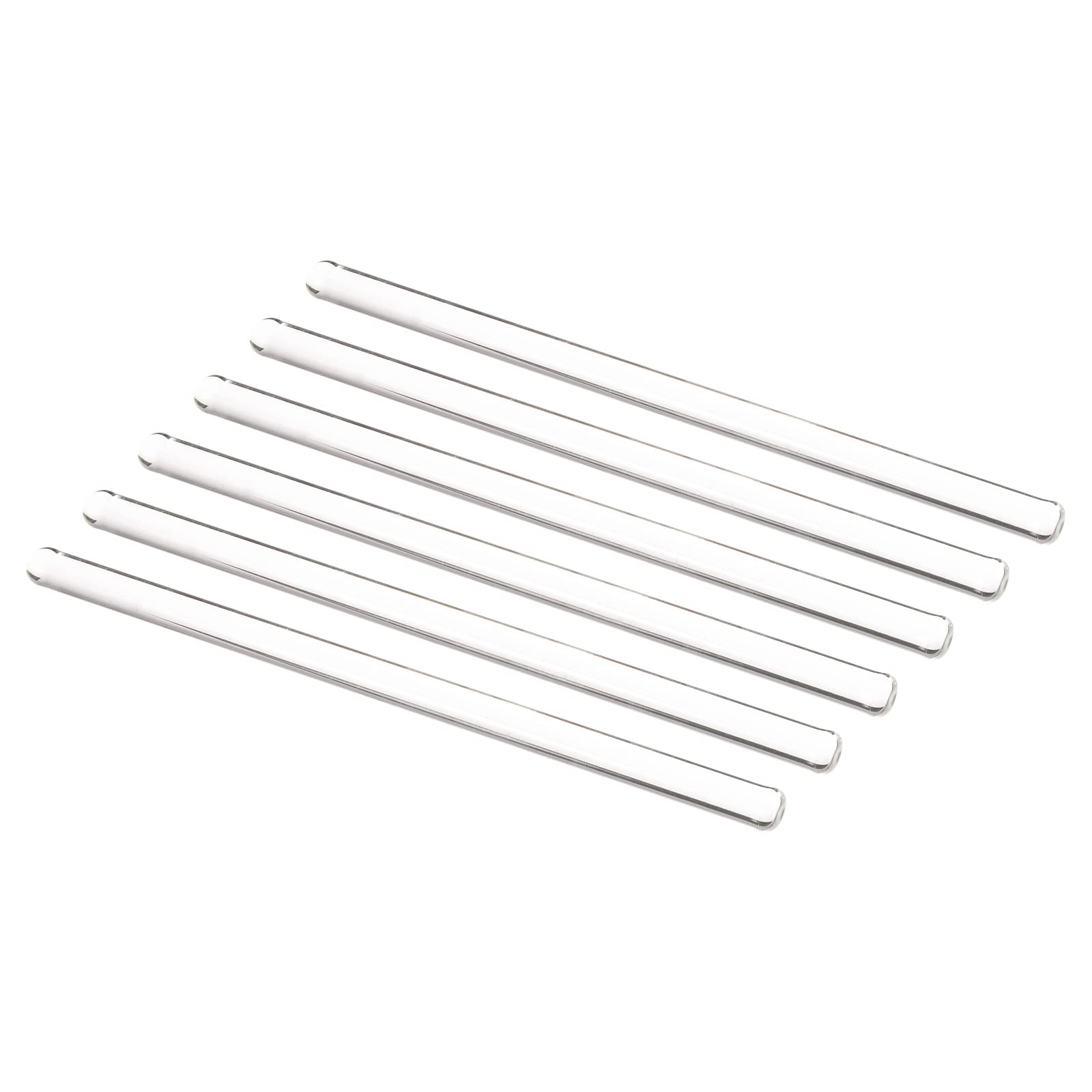 MECCANIXITY 3.3 Borosilicate Glass Stick 7.87" Length 10mm Dia Stir Rod Mixing Tools with Both Ends Round for Lab Kitchen Science 6Pcs