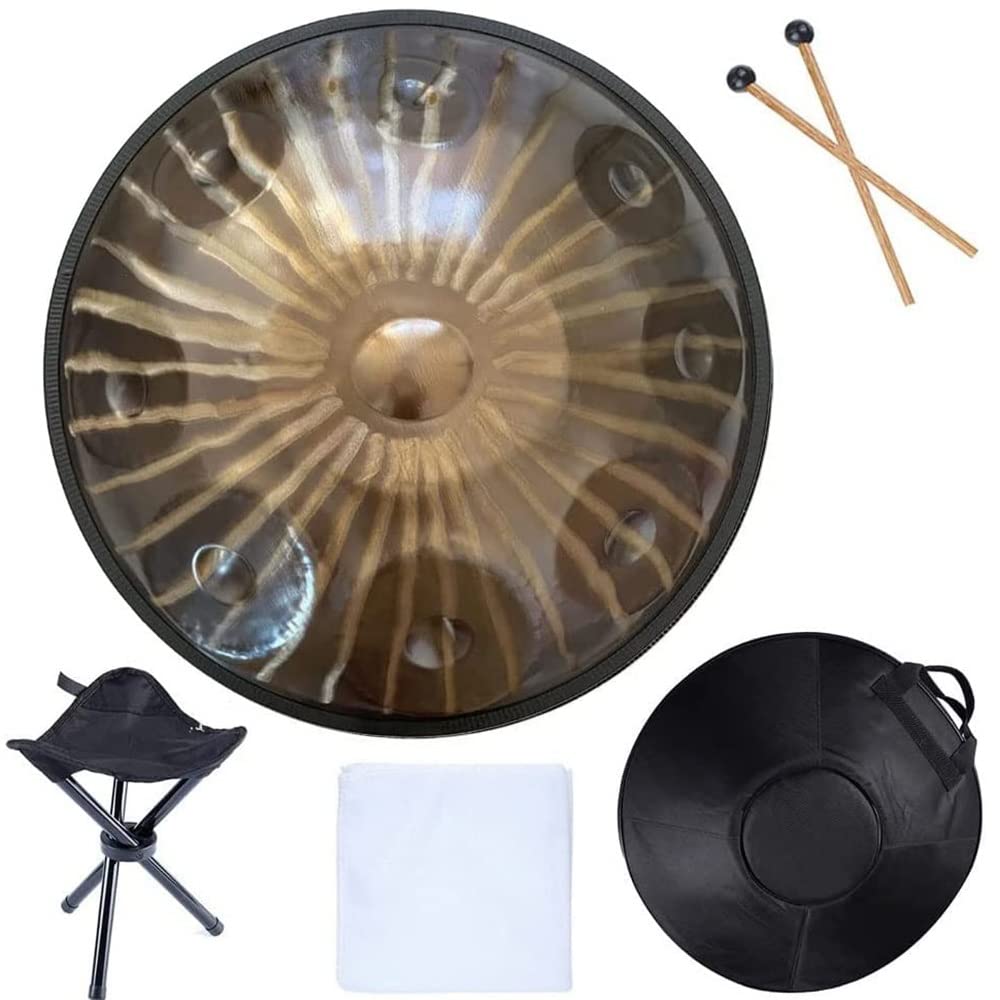 Amazon | ハンドパン d マイナー 打楽器（ゴールド - 432hz - 12音