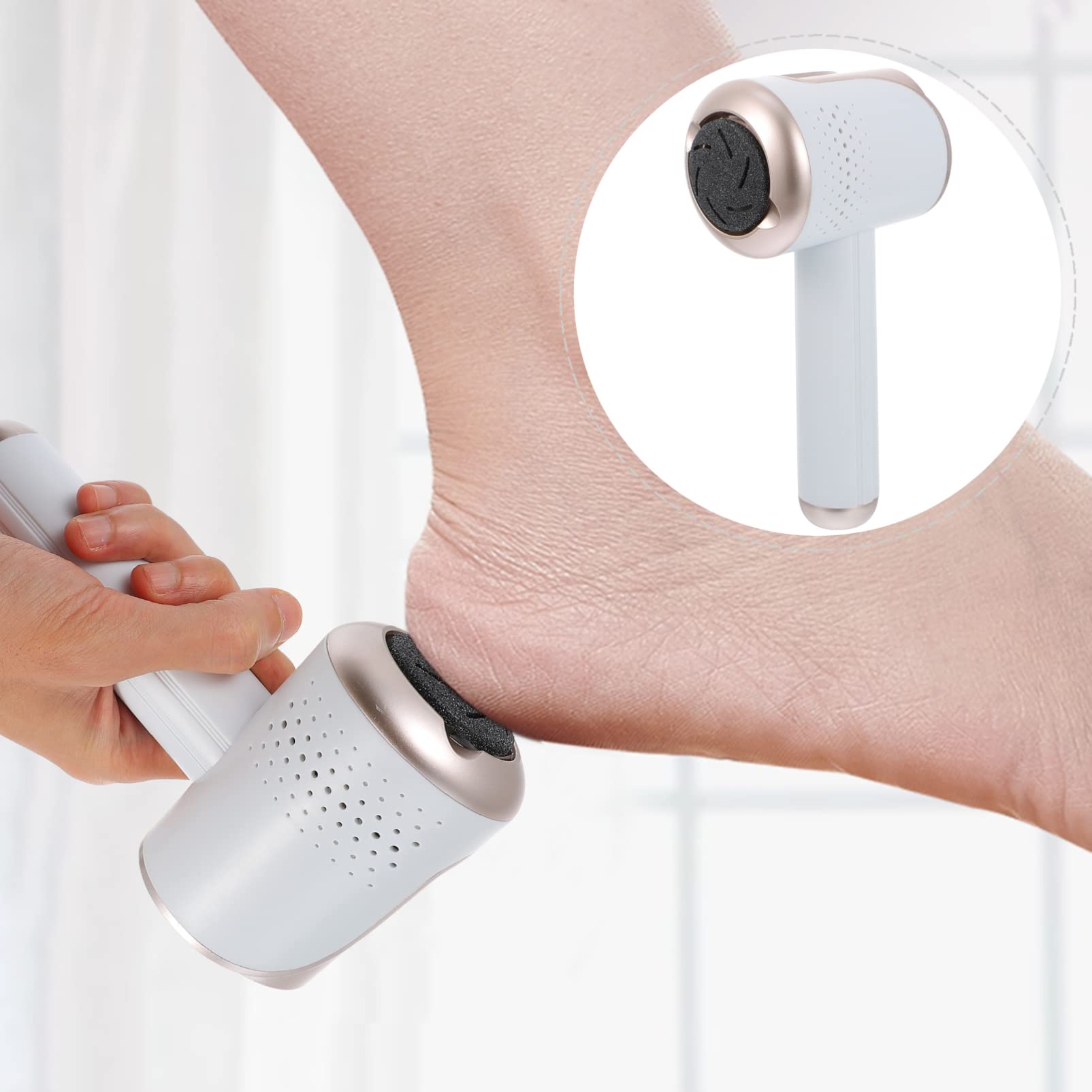 Ciieeo 1 Juego Molinillo De Pie Eléctrico Raspador De Pies Electronico Queso De Pie Raspador De Pedicura Para Limas De Pies Depurador Recortadora Usb Aspiradora Estante Abdominales