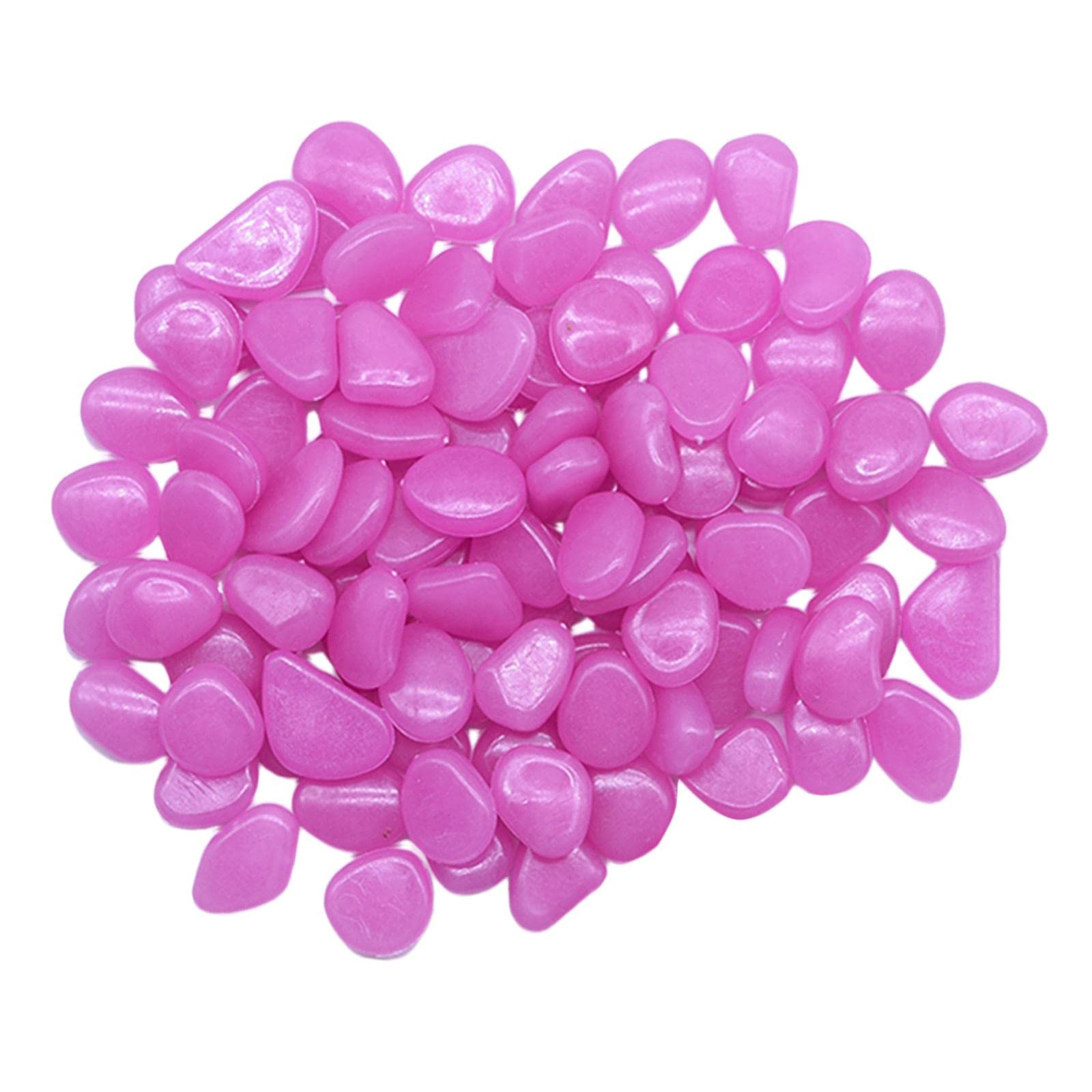 LICHTS Luminous Pebbles Glow Stones Rocks for Walkways Decor Purple 50Pcs-image-16