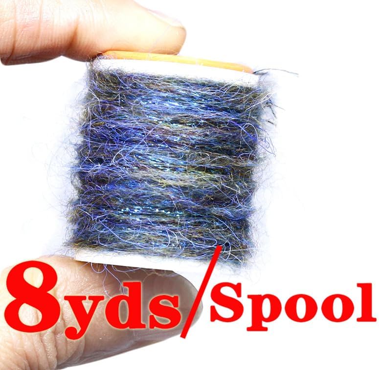Pack of 5 Fishing Fly Tying Material Dirty Bug Yarn Mottled Dubbing Rope Line for Tying Shrimps Nymphs Caddis Flies