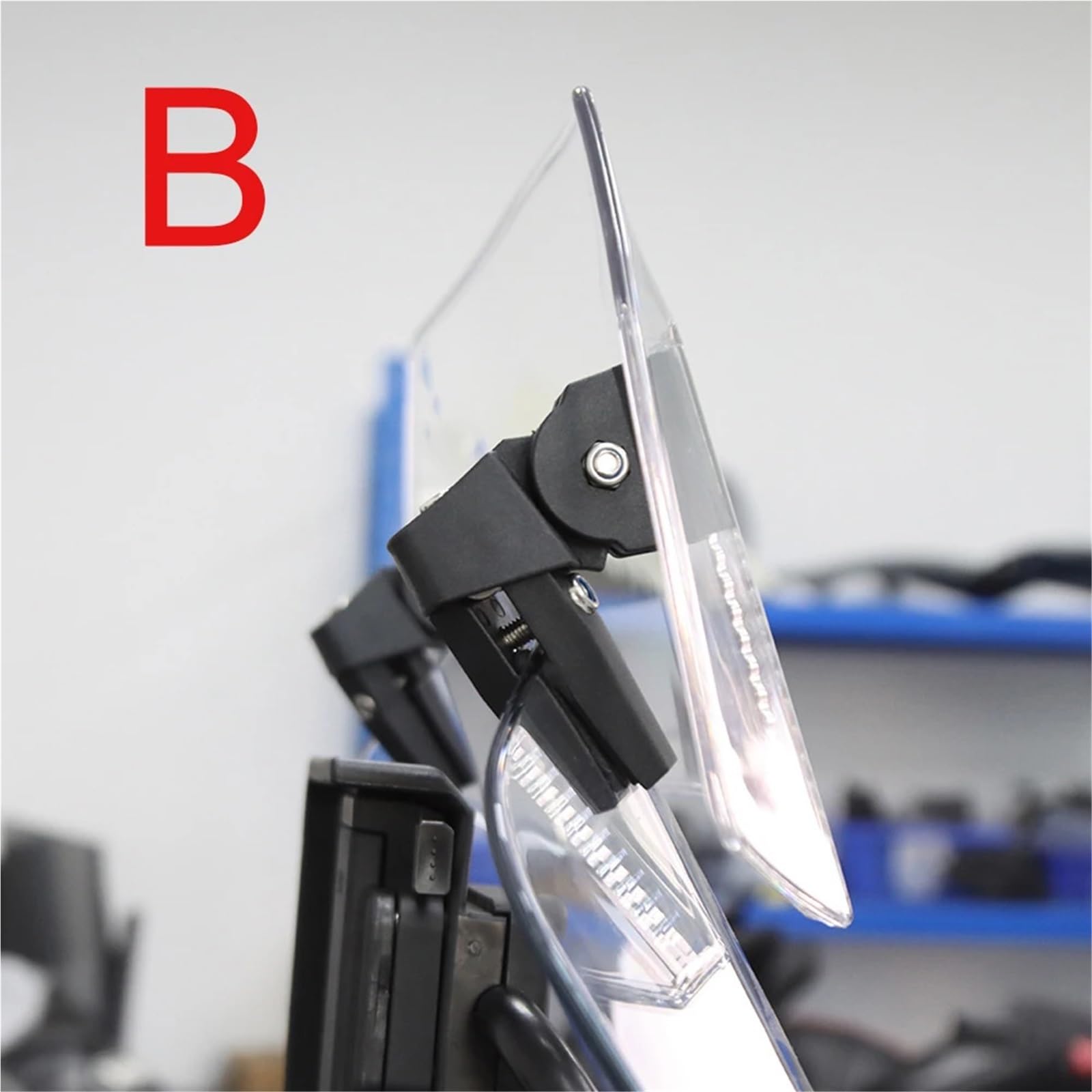 Przednia szyba motocyklowa Pasuje do YAMAHA, Pasuje do HONDA, regulowany spojler na przednią szybę motocykla(B Medium Transparent)